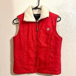 Red Sherpa-Lined Vest